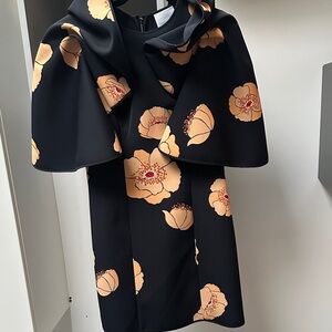 Acler Floral Black Dress